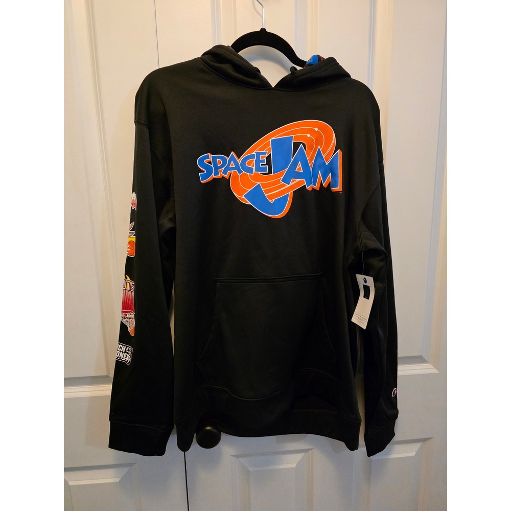 Champion Space Jam A New Legacy Tune Squad Hoodie Mens Large Black NCAA Pullover